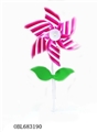 OBL683190 - Assembled 21 cm stripe windmills and leaves