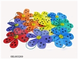 OBL683269 - 10 1 piece cut windmill windmill string printed black spots