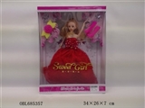 OBL685357 - Big dress barbie doll window box