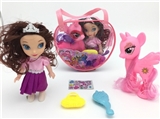 OBL685865 - 6 "Disney princess take evade glue polyster horses take horse to stick with a comb with package