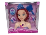 OBL685951 - 24 "Disney princess music lights half solid body model with crystal comb with crystal crown with hai