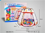 OBL686174 - 6 piece of tent roofs dot design with 50 cm ocean ball