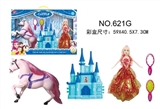 OBL686265 - Comb jun red horse barbie princess castle mirror