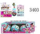 OBL686303 - 3.5 inch water surprise little doll only 10 cm ball suits three boxes (5 layers of shrink film, seve