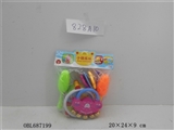 OBL687199 - Cartoon drum hammer hand bell hand on sand