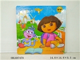 OBL687479 - 16 wooden grain DORA puzzle