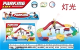 OBL687724 - 拼装积木轨道停车场+消防巴士+灯光（包电）