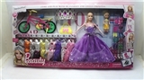 OBL687885 - 11.5 -inch small heavy body barbie girl dress, kelly, bicycle, crown, handbags, shoes, mirror, comb