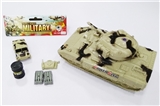 OBL688124 - Military suit/glide in the tank (package two button batteries, strip light, sound), soldiers and acc