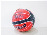 OBL688351 - Inflatable 7 color rubber basketball (with needle)