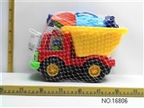 OBL689165 - Mesh bag elevator engineering vehicles beach tools group 11 PCS