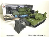 OBL691484 - Army green inertia tanks with light music