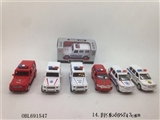 OBL691547 - 1:36合金回力仿真奔驰越野、仿真丰田越野英文版