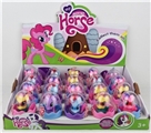 OBL691907 - Small 3 color horse with the comb display box 20 egg