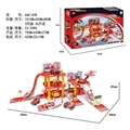 OBL692122 - Alloy fire suit parking lot (2 alloy car 1 aircraft)