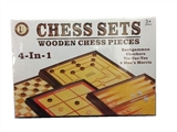 OBL692897 - (4 in 1) wooden chess sets