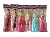 OBL699126 - 11.5 inch long hair barbie six mixed