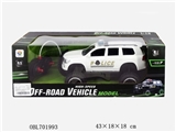 OBL701993 - 1:12 4通仿真丰田越野明窗兰德酷路泽警车带灯光带充电