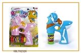 OBL702326 - Solid color ants elves paint with single bottle water bubble gun music blue lights