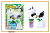 OBL702364 - Solid color panda paint with music blue light single bottle water bubble gun