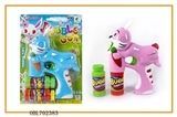 OBL702383 - Solid color rabbit painted with music blue lights two bottles of water bubble gun