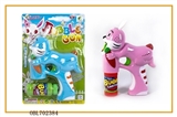 OBL702384 - Solid color rabbit painted with music blue light single bottle water bubble gun