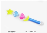 OBL702720 - Solid color flash the pentagon heart flashlight