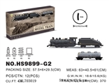 OBL703019 - Alloy smoke (water) light music package electric model trains with USB charging line