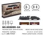 OBL703020 - Alloy smoke (water) light music package electric model trains with USB charging line