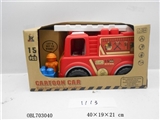 OBL703040 - Cartoon car 15 PCS fire engines