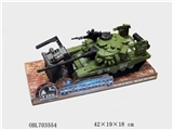 OBL703554 - Army green inertia tanks with light music