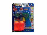OBL704512 - Transparent automatic light train bubble gun
