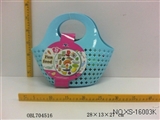 OBL704516 - 中手提篮食品26PCS  蓝色