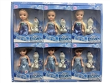 OBL707074 - 6寸实身第三代冰雪公主带雪宝 6pcs