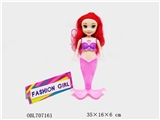 OBL707161 - 10寸灯光音乐美人鱼芭比/包电