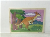 OBL708001 - Mother kangaroo puzzle wooden 80 particles