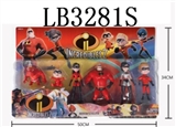 OBL708421 - 3-6 "" the incredibles six rows loaded 1 2 asst (head and limbs moving, actor and boy with lamp) in 