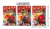 OBL708425 - 3-6 "" the incredibles 2 two pack 3 asst (head and limbs moving, actor and boy with lamp) in bulk