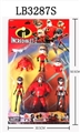 OBL708431 - 3-6 "" the incredibles six vertical pack 1 2 asst (head and limbs moving, actor and boy with lamp) i
