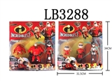OBL708432 - 3-6 "" the incredibles with 2 asst 2 three (head and limbs moving, actor and boy with lamp)