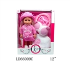 OBL708830 - 12寸12声少女娃娃带帽粉红套装+耳罩+手提袋等