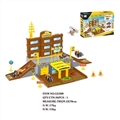 OBL709001 - 1 < project > track parking lot with plastic plane two cars (slide)
