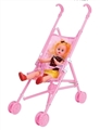 OBL709419 - Baby stroller and 16 doll (plastic)