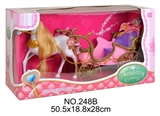 OBL709758 - Horse in static/car hopper 2 color light/without a doll
