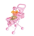 OBL710323 - 14 doll and baby sunshade trolley (iron)