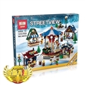 OBL711054 - Christmas series - merry-go-round village in winter