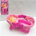 OBL711169 - Shopping basket/cradle doll