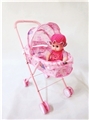 OBL711366 - Pink iron toy cart with Eva
