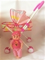 OBL711386 - White tube rainbow color iron toy cart with Eva wow