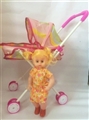 OBL711387 - White tube rainbow color iron toy cart with Eva wow